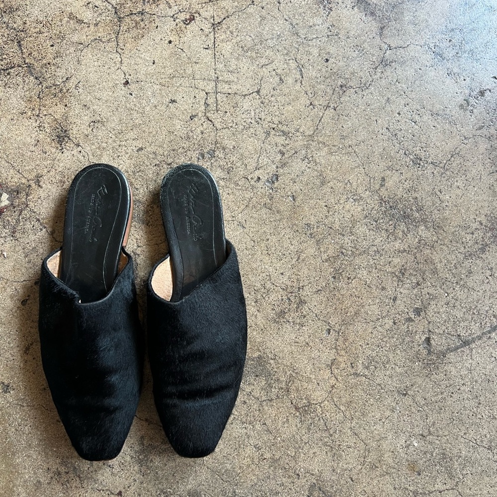 Eva Credo black pony hair mule slides - Picture 5 of 10